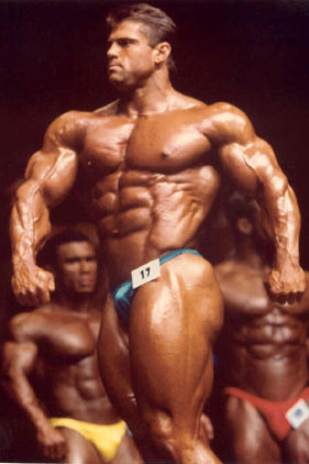 Robbie Robinson posing in competition