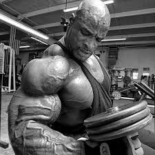 Ronnie Coleman doing hammer curls